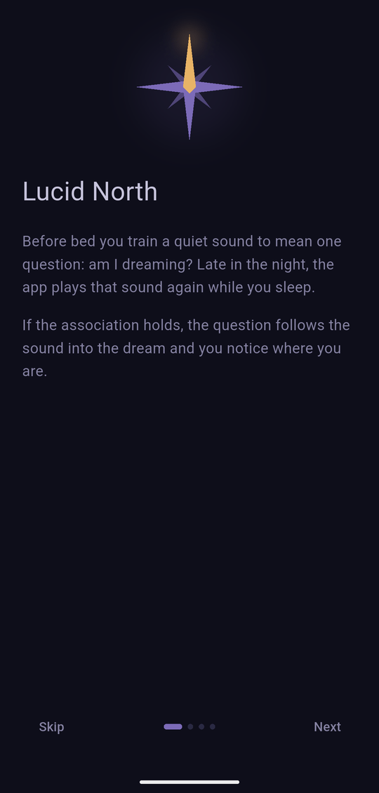 Lucid North — how the trained cue carries a question from waking life into the dream